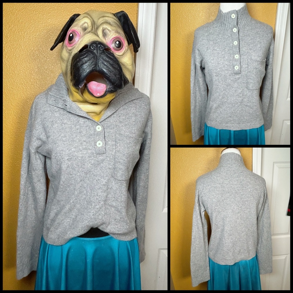 EVERLANE, Cashmere button collar sweater!!